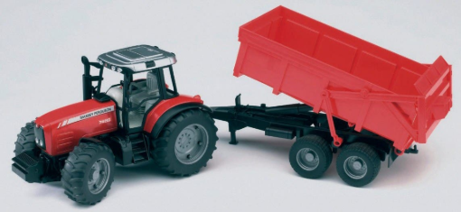 Afbeeldingen van MF MINIATUUR-MF7480 MET AANHANGER 1:16